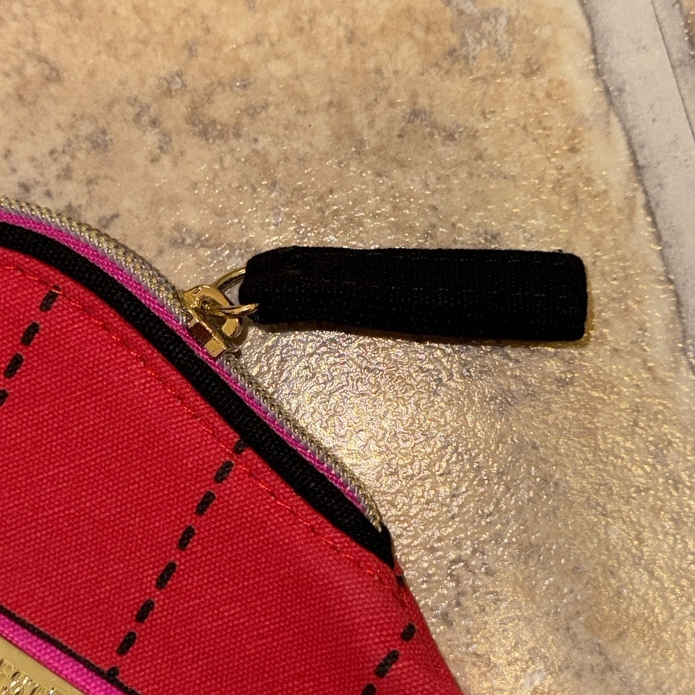 Estée Lauder skin care make up cosmetic, tassel, red zippered pouch bag - Picture 9 of 11
